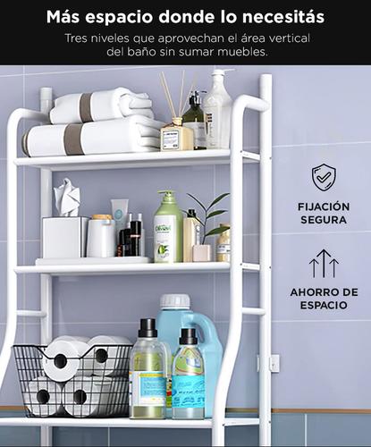 Mueble Organizador Gadnic Sobre Inodoro Baño Tres Estantes - 2