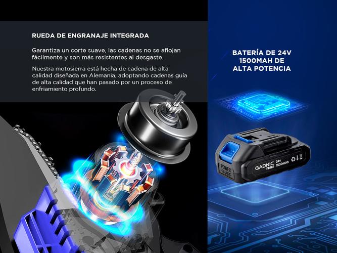 Mini Motosierra Gadnic MS2400 Recargable Inalámbrica  Usado - 4