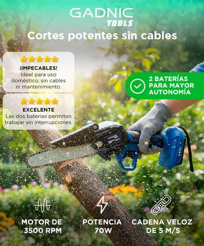 Mini Motosierra Electrica Gadnic Inalambrica + 2 Baterías - 1