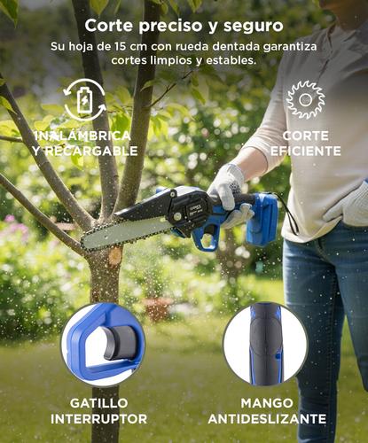 Mini Motosierra Electrica Gadnic Inalambrica + 2 Baterías - 2