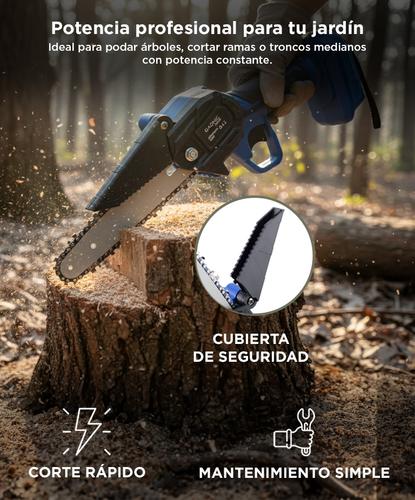 Mini Motosierra Electrica Gadnic Inalambrica + 2 Baterías - 3