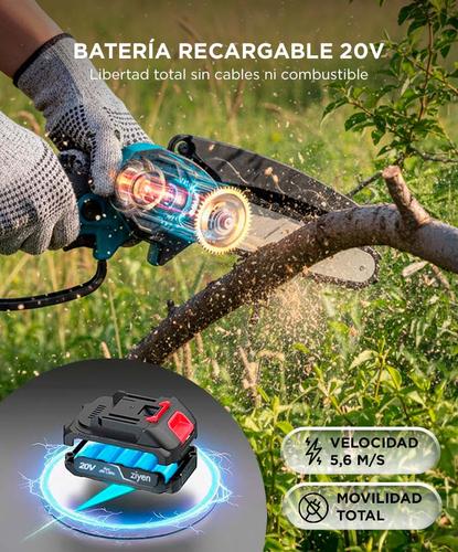 Mini Motosierra Electrica Ziyen Batería  20V Recargable - 2
