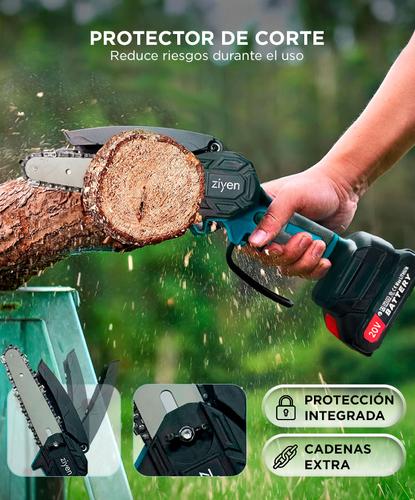 Mini Motosierra Electrica Ziyen Batería  20V Recargable - 4