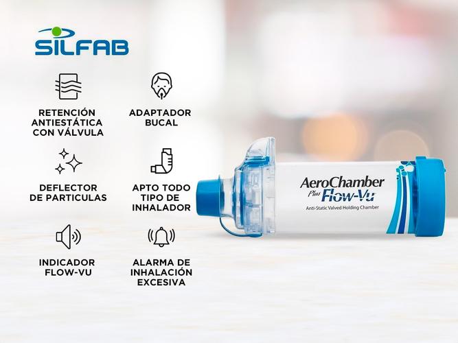 Aerocamara Silfab Aerochamber Plus Flow Vu Adulto Con Boquilla - 1