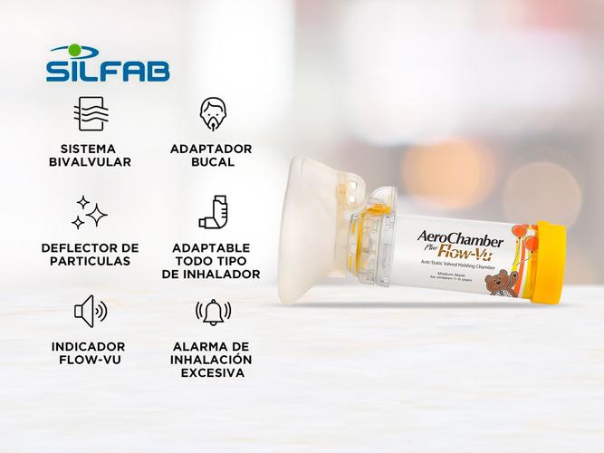 Aerocamara Silfab Aerochamber Ach06 Mascarilla Mediana Para Niños - 1