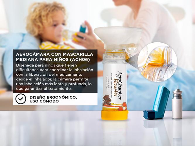 Aerocamara Silfab Aerochamber Ach06 Mascarilla Mediana Para Niños - 2