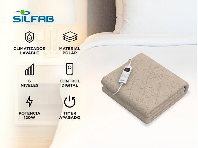 Frazada Térmica Beige 1 plaza Silfab FOD 400-B - 1