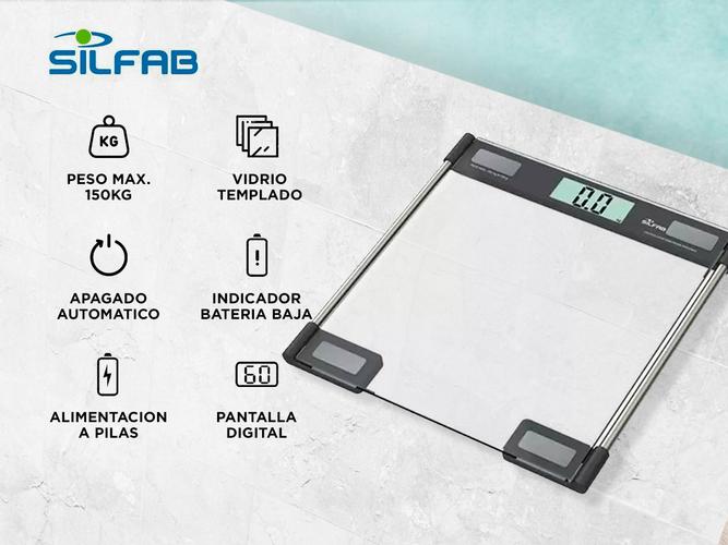 Balanza Digital Silfab De baño Cristal Slim 150kg BE-211 - 1