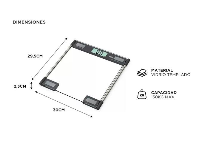 Balanza Digital Silfab De baño Cristal Slim 150kg BE-211 - 4