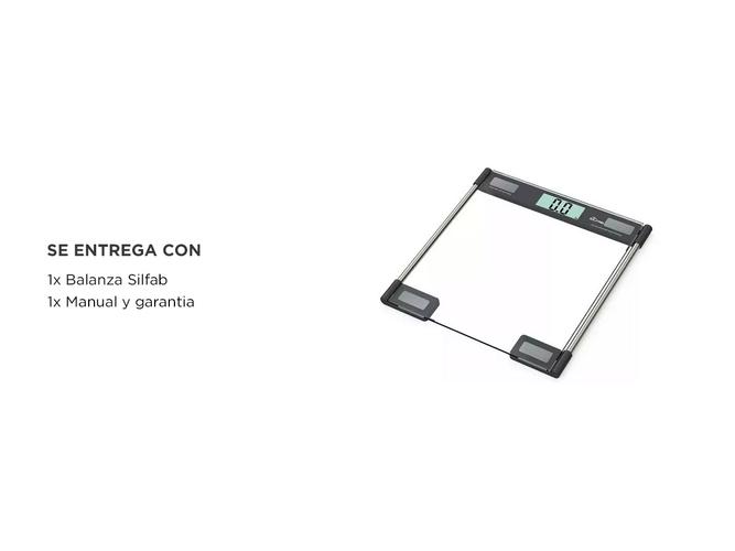 Balanza Digital Silfab De baño Cristal Slim 150kg BE-211 - 5