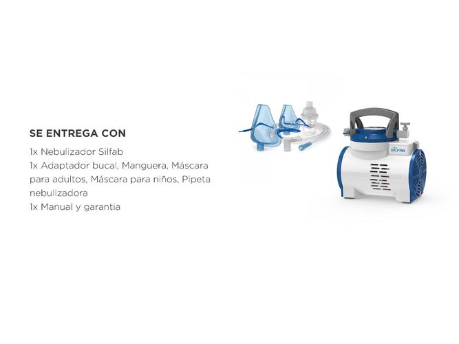Nebulizador Silfab N32 Uso Continuo Profesional Kit Mascaras - 5