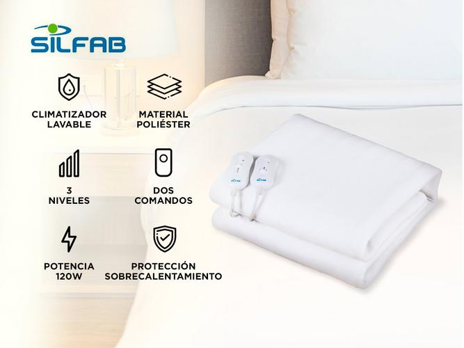Climatizador de colchón Poliester Silfab 2 Plazas MTD 100 - 1