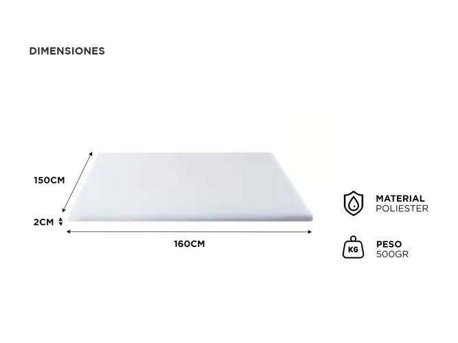 Climatizador de colchón Poliester Silfab 2 Plazas MTD 100 - 4