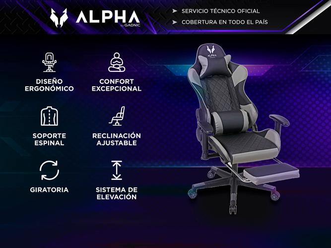 Silla Gamer Pro Gadnic Ergonómica Respaldo Ajustable Reposabrazos  - 1