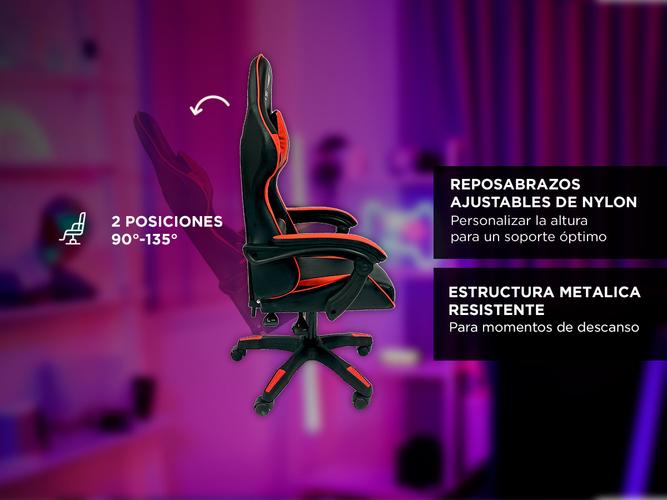 Silla Gamer Gadnic de Escritorio Ergonómica con Ruedas - 3