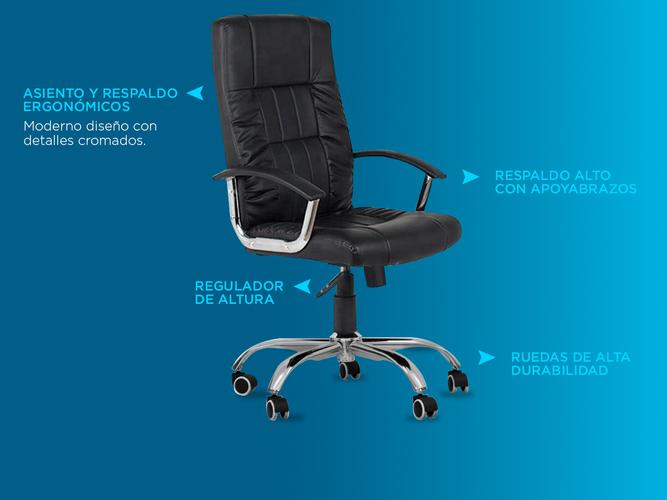 Silla De Oficina Gadnic Ejecutiva Gamer Pro Cuero - 2