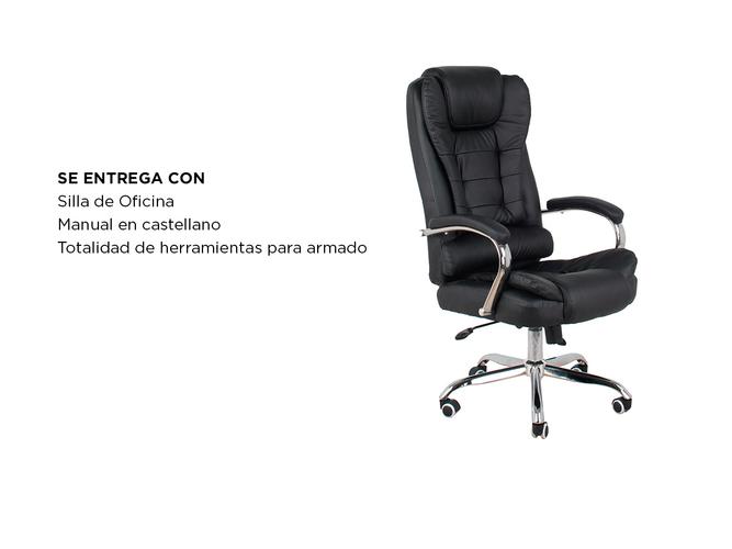 Silla de Escritorio Gadnic BF-03 Ejecutiva Base Metálica Ergonómica - 5
