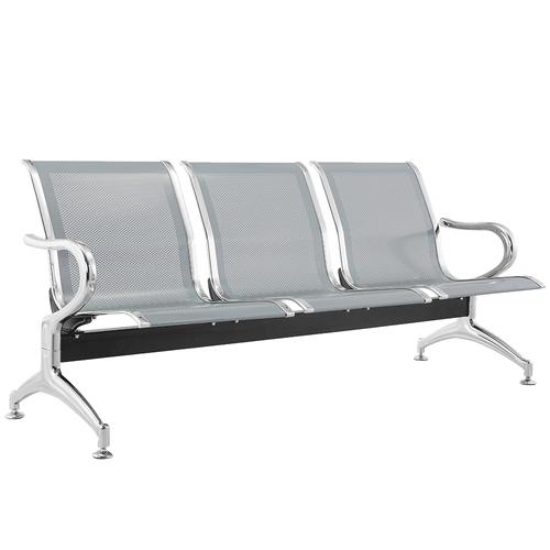 Silla De Espera Metalica Para 3 Personas - 0