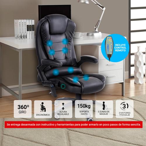 Silla de Escritorio con Masajeador Gadnic BF-06 Ejecutiva Ergonómica Hasta 150kg - 1