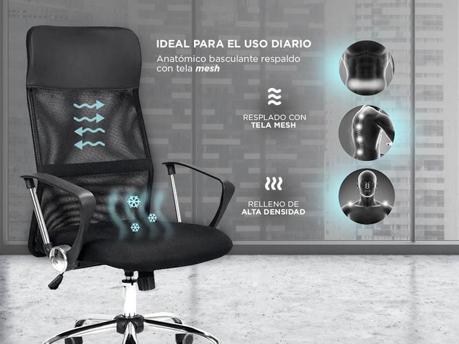 Silla de oficina Gadnic Testa Respaldo alto Mesh - 3