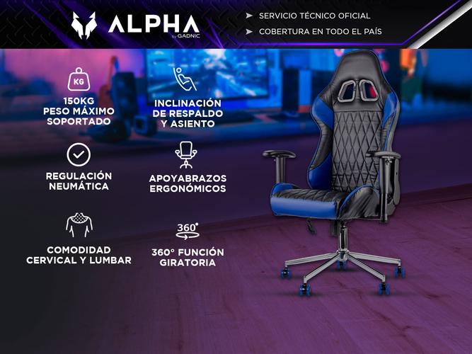 Silla Gamer Gadnic Paradiso con cuero ecologico - 1