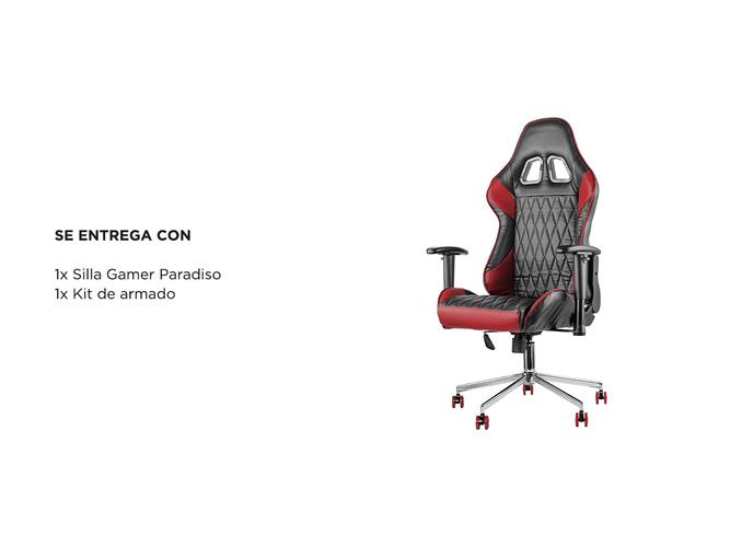 Silla Gamer Gadnic Paradiso con cuero ecologico - 5