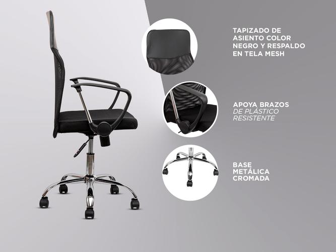 Silla de Oficina Gadnic Presto Ejecutiva Comercial respaldo alto - 2