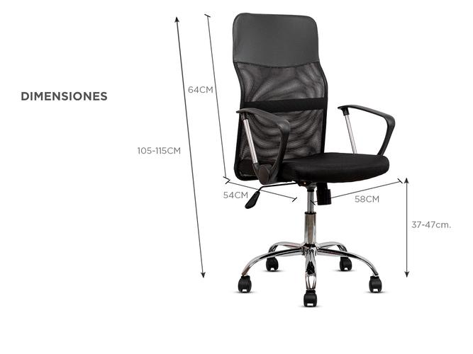 Silla de Oficina Gadnic Presto Ejecutiva Comercial respaldo alto - 4