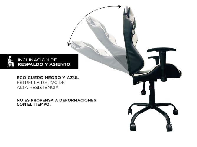 Silla Gamer Gadnic Angelo con almohadon lumbar y cervical regulable - 3