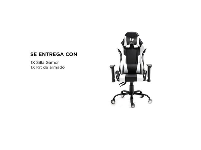 Silla Gamer Gadnic Angelo con almohadon lumbar y cervical regulable - 5