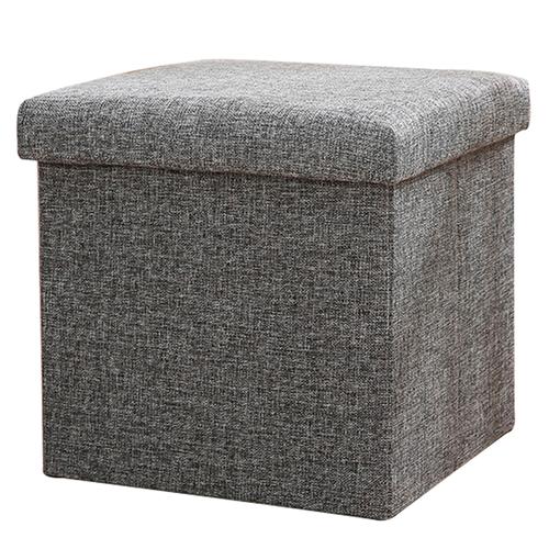 Taburete Banqueta Banquito Plegable Gadnic 38 cm Baul Tejido de Lino - 0