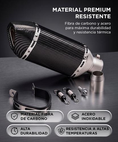 Silenciador Escape Moto Gadnic Universal Fibra Carbono 51mm - 2