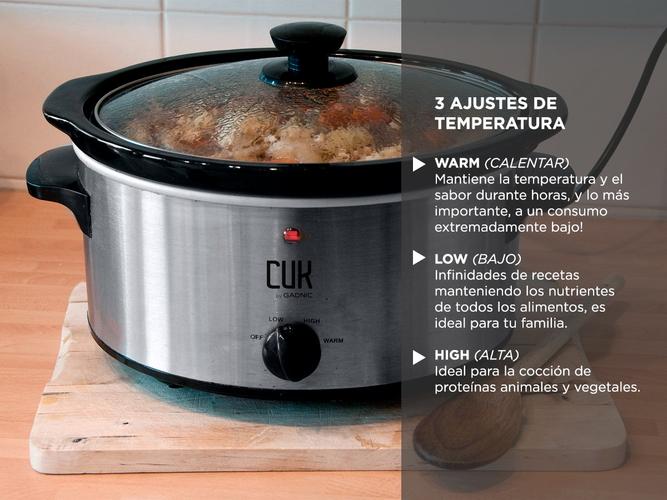Olla de Cocción Lenta Gadnic Delight 3,5Lts Temperatura Regulable - 3