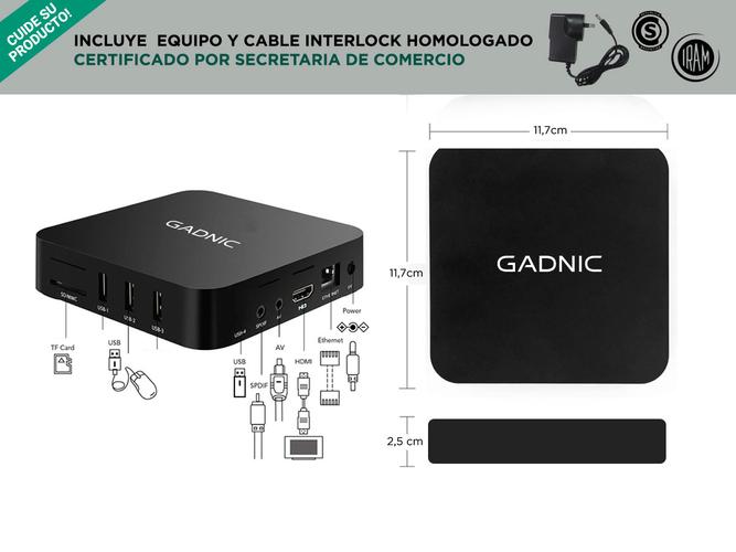 Tv Box Gadnic TX-800T Quadcore 8GB 1GB Ram 4k Wifi   - 5