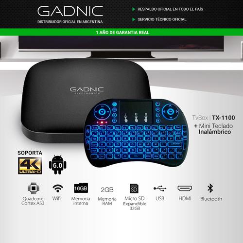 Kit TvBox GADNIC TX-1100 Premium + Teclado Inalámbrico - 1