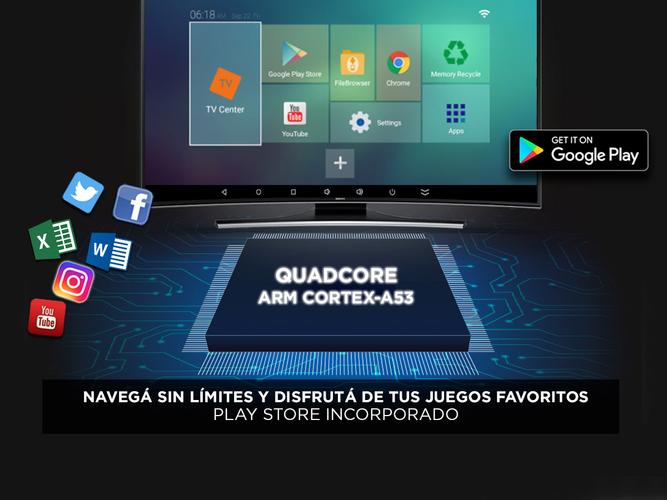 Tv Box Gadnic TX-1200 Android 7.1 4K QuadCore WiFi 2gb 16gb HDMI - 3