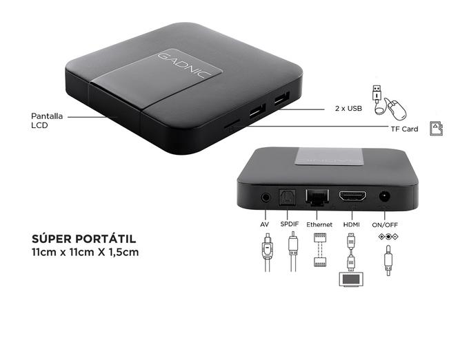 Tv Box Gadnic TX-1200 Android 7.1 4K QuadCore WiFi 2gb 16gb HDMI - 5