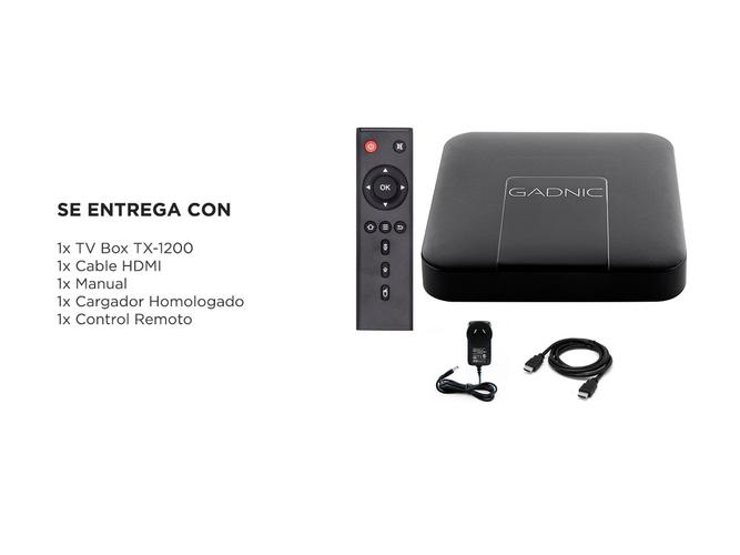 Tv Box Gadnic TX-1200 Android 7.1 4K QuadCore WiFi 2gb 16gb HDMI - 6