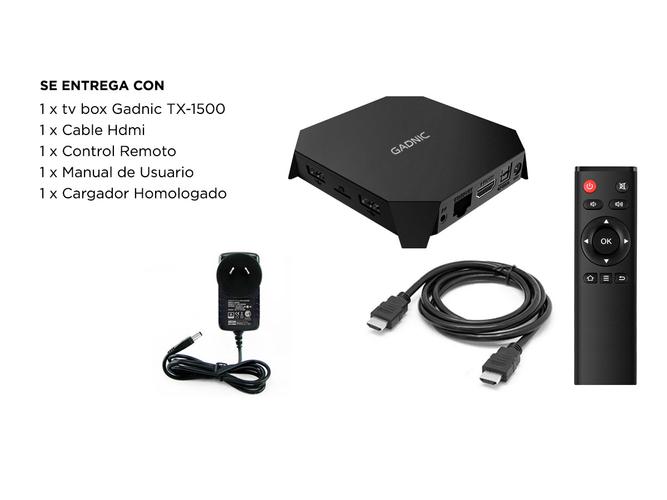 TV Box Gadnic TX-1500 Android Quadcore 4K 8gb 1gb - 6