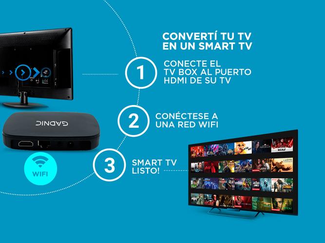 Dispositivo Inteligente TV Box Gadnic 8GB Android HDMI AV Wifi - 2