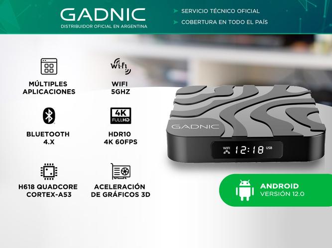 Tv Box Gadnic Quadcore BT4.0 4K - 1