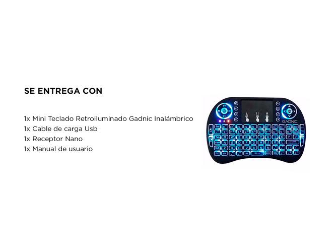 Mini Teclado Retroiluminado Gadnic Inalámbrico - 6