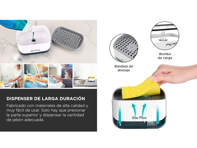 Dispenser de Jabón para Esponjas Gadnic SPJ34 Limpieza Absoluta - 2