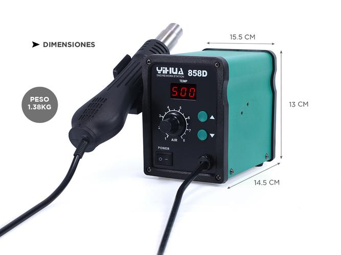 Pistola de Aire Caliente Yihua 858D Display Digital - 4