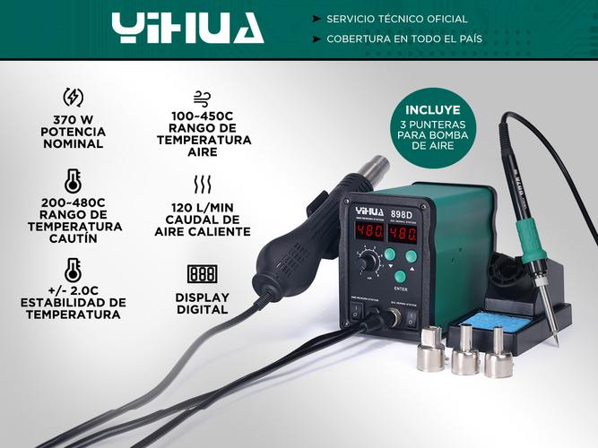 Estación de Soldado Aire Caliente Yihua 898D - 1