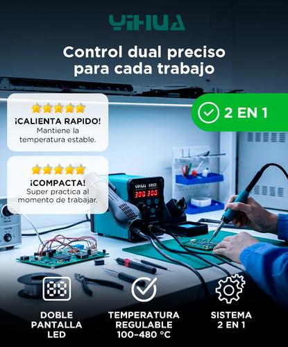 Estación de Soldado Aire Caliente Yihua 898D - 1