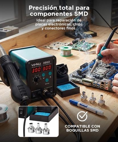 Estación de Soldado Aire Caliente Yihua 898D - 3