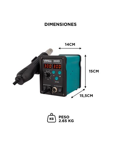 Estación de Soldado Aire Caliente Yihua 898D - 5