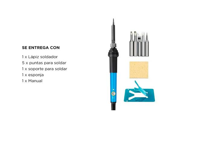 Kit de Soldador Gadnic Lapicera Tipo Lápiz Punta Intercambiable de Cobre - 5