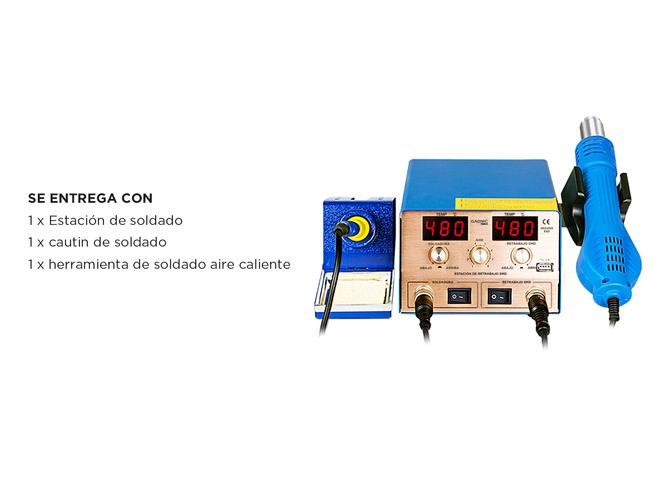 Estación de Soldado Aire Caliente Gadnic Con Cautin de Soldado 750w - 5